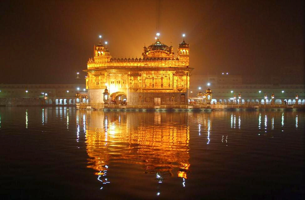 We arrived in Amritsar at night, and went directly to see the beautifully lit Golden Temple.